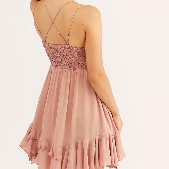 NWT Free People Adella Dress in Rose - Picture 3 of 4
